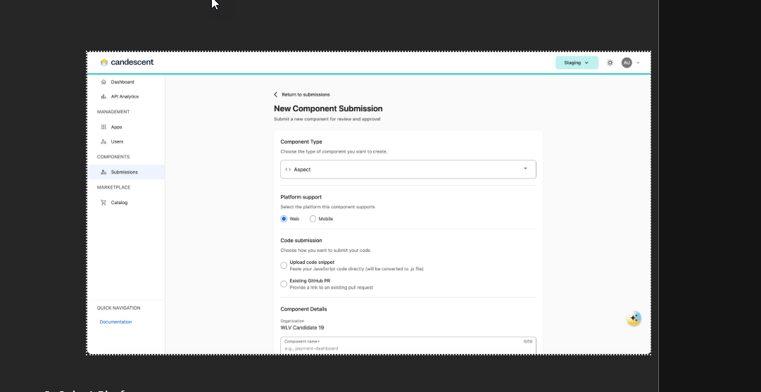 Component-submission